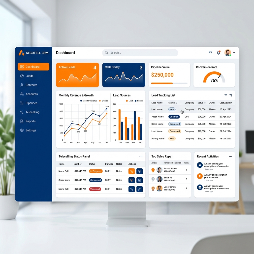 Algotell CRM Dashboard